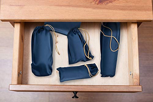 Valante Set of 5 Microfiber Drawstring Storage Bags for Intimate Products (Large Size Set) - size: Large size set