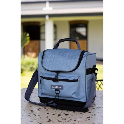 LeMieux Elite Pro Grooming Bag - Horse Grooming Bag - Strong Waterproof Denier Outer - Padded Adjustable Shoulder Strap - One Size - color: Powder Blue