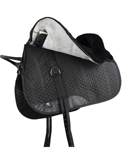 Engel Sheepskin Lined Bareback Pad - Western - color: black black