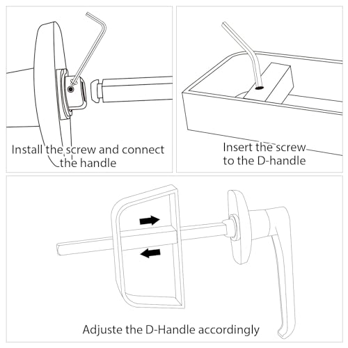 6" L-Handle Lock kit-Hurrikom Shed Door Latch with 5 Keys, 6" Stem Shed T-Handle Lock Kit for Sheds Doors, Playhouses, Chicken Coops,Camper, RV, Garage Door(Black) - size: 6.0 inch-L