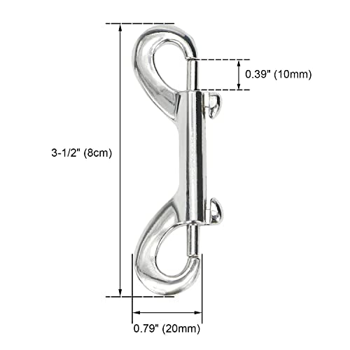 Metal Double Ended Bolt Snap Trigger Chain Diving Clips for Water Bucket Pet Feed Bucket Agricultural Equine Home Dog Leash Garage Use (3-1/2" (8cm), 10 Pack) - color: 10 Pack, size: 3-1/2" (8cm)