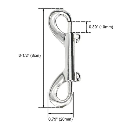 Metal Double Ended Bolt Snap Trigger Chain Diving Clips for Water Bucket Pet Feed Bucket Agricultural Equine Home Dog Leash Garage Use (3-1/2" (8cm), 10 Pack) - color: 10 Pack, size: 3-1/2" (8cm)