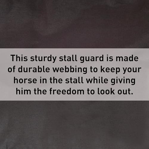 HORZE Durable Polyester Horse Stall Guard with Adjustable Straps | Measures 40" x 24" - Black - One Size