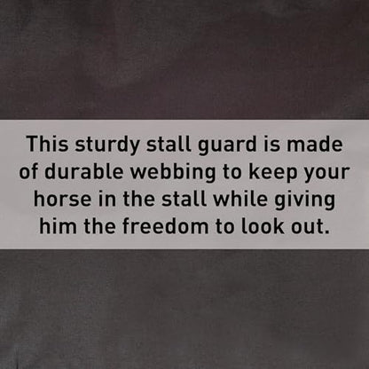 HORZE Durable Polyester Horse Stall Guard with Adjustable Straps | Measures 40" x 24" - Black - One Size
