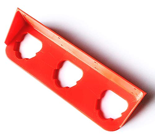 M12 Battery Holder for Milwaukee Makita Bosch Mount Wall Rack 12V 3 slot BAT414 BL1014 USA PN M12x3Rack - color: Red, size: 3 Slot