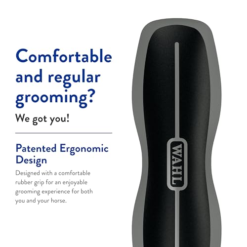 Wahl Professional Animal Equine Soft Body Horse Brush, Black