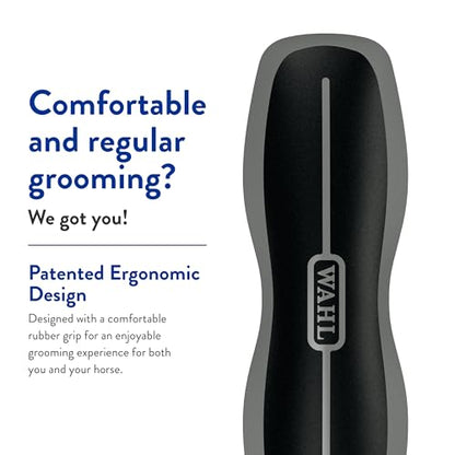 Wahl Professional Animal Equine Soft Body Horse Brush, Black