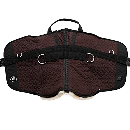 Werner Christ Horse Bareback Pad IBERICA Plus treeless Saddle in Spanish Style, Made of Real Sheepskin - color: Beige (Brown/Nature), size: Pony
