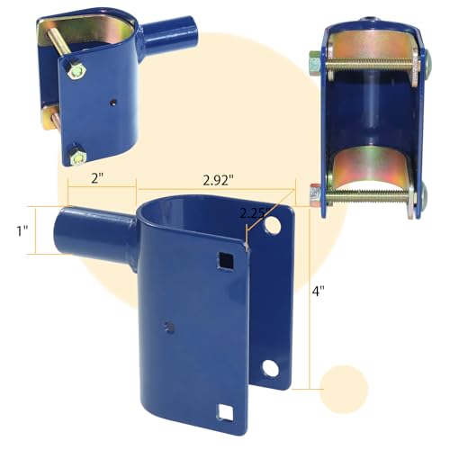 2PK S16100300 Heavy Duty Two Way Gate Latch, Blue, 1-5/8" to 2" Dia - color: 2XS16100300
