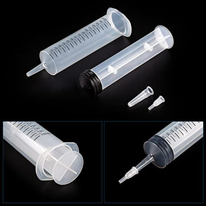 150ml/cc Syringes with Tube 40 Inch Handy Plastic Tubing and Adapter Tip - size: 150ML/CC
