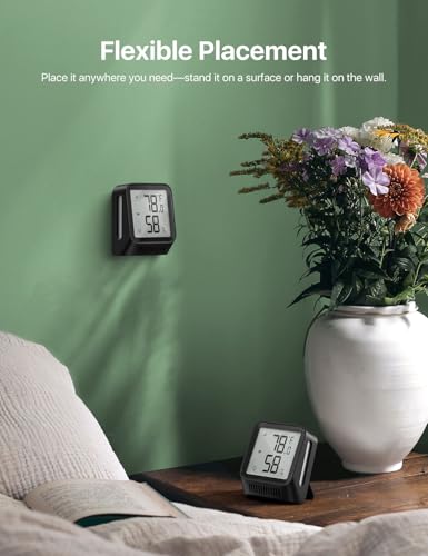 X-Sense Wi-Fi Thermometer Hygrometer with LCD, Base Station not Included - color: Black, size: Digital, 1-Pack (Base Station not included)