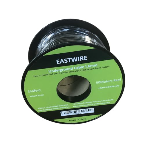 1.6mm 164ft Direct Burial Electric Fence Double Insulated Wire | Electric Fence Double Insulated Underground Hard Cable 50meters - size: 50meters/164ft, style: 1.6mm