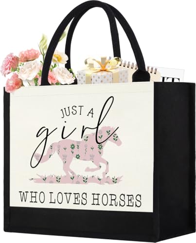 GevGuxLuo Tote Bag for Women Animal Lover Bag Gift for Women - color: Horses