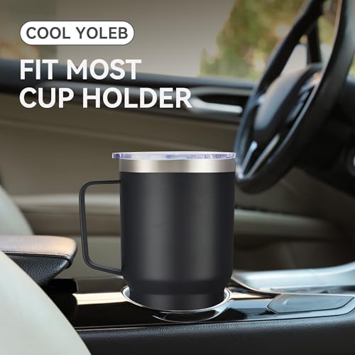 30 oz Stainless Steel Tumblers Bulk with Handle and Lid, 4 Pack - color: Black