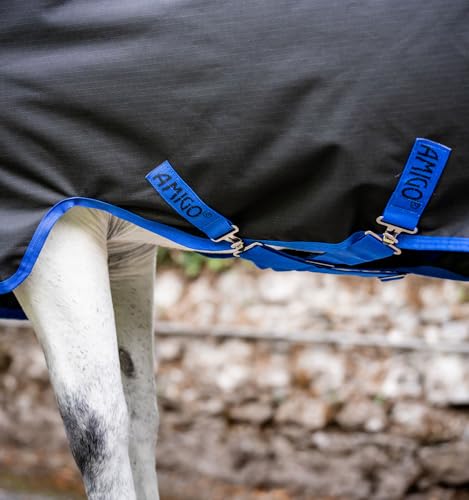 Horseware® Amigo® Ripstop 900D Turnout 0g - Black/Classic Blue, 84 inches - color: Black/Classic Blue, size: 84 inches