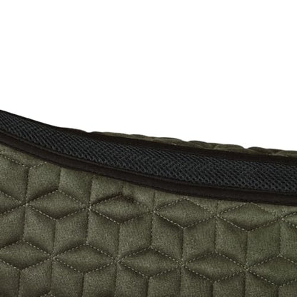 WeatherBeeta Suede Elite Air-Tec Jump Shaped Saddle Pad - color: Olive, size: L