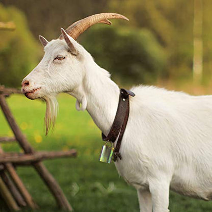 QWORK Cow Anti-Lost Bells, 2 Pack, Cattle Goat Horse Sheep Grazing Metal Bells, 4" Loud Bells