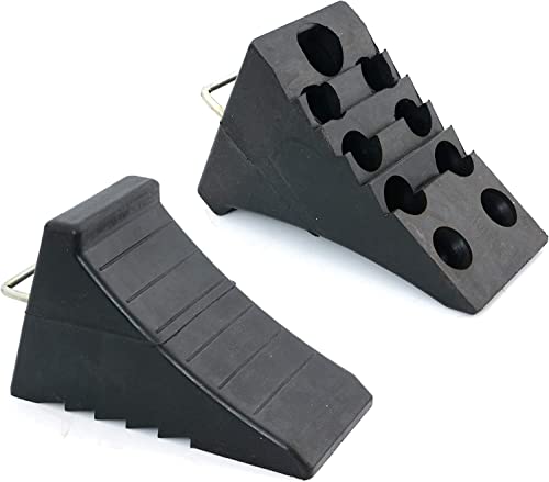 AFA Tooling 8T Heavy-Duty Wheel Chocks, 4 Pack, Two Pairs & Steel Handles - color: 4 Pack Extra Large