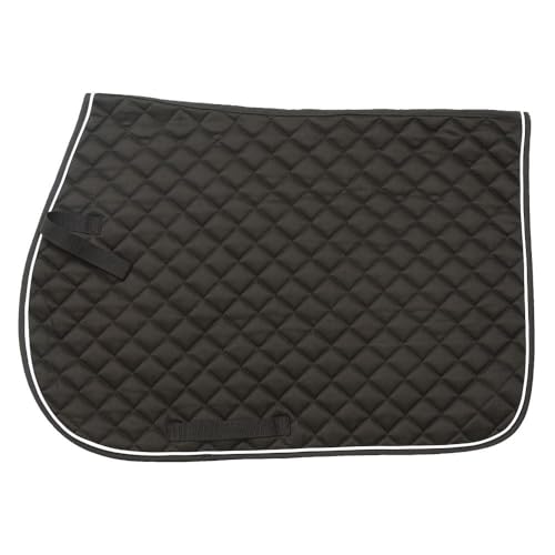 Tough 1 EquiRoyal Square Quilted Cotton Comfort English Saddle Pad - color: Black