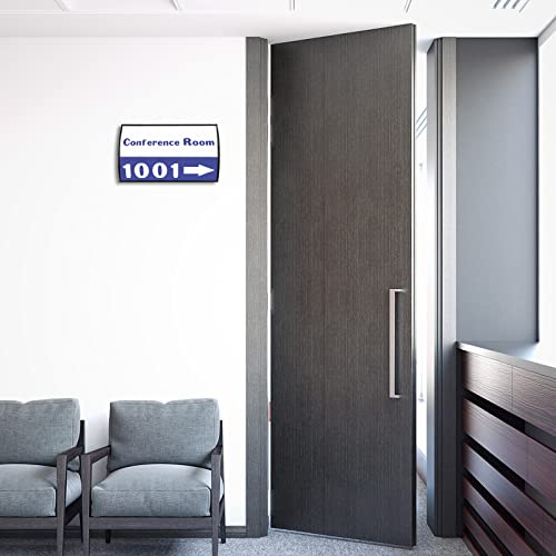 Set of 5 Curved Name Plate Holder for Wall or Door 8" x 4", Black | Wall-Mount Office Door Sign Holder, Sturdy Aluminum Sign Frame for Business Cubicle, Adhesive Tape & Protective Plastic Film - style: 5 packs Curved Sign Holder