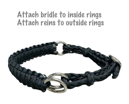 Side Pull Hackamore bitless Bridle Attachment Black Horse tack