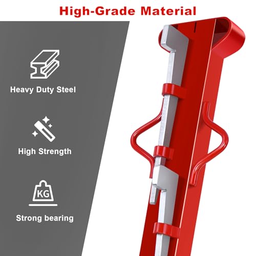 5ft Woven Wire Fence Stretcher Bar with 6 Wedge,Field Fence Stretcher | Heavy Duty Carbon Steel Fence Stretcher Tool, Wire Stretcher Fence Post for Fixing Fences - size: 5FT