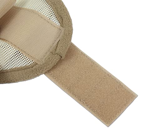 ECP Equine Comfort Products Horse Fly Mask with Ears, UV Protection, Bug Shield, Adjustable Strap, Breathable Micro Mesh, Reinforced Eye Darts, Lightweight Fit, Beige - color: Beige