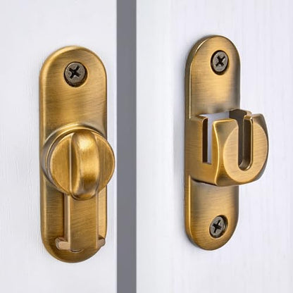 Brass 90/180 Degree Barn Door Latches,Flip Gate Lock - color: Brass