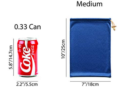 Valante Set of Microfiber Drawstring Storage Bags for Intimate Products (Medium size set) - size: Medium size set