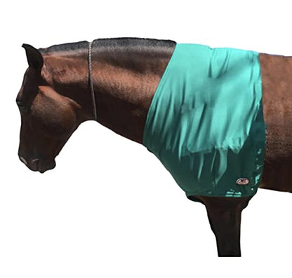Majestic Ally Premium 4-Way Stretch Spandex/Elastane Horse Shoulder Guard for and Protection, Large, Turquoise - color: Turquoise