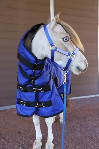 Mini-Pony Horse Ripstop Waterproof Windproof Hooded Blanket Lightweight Turnout Rain Sheet Breathable Lining 1200 Denier Material (52-54", Raspberry) - color: Raspberry, size: 52-54"