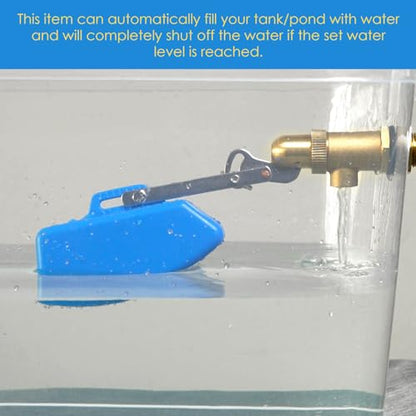 2 Pcs Brass Float Valve 3/4 Inch, Water Tank Float Valve Auto Fill - style: 3/4" Blue