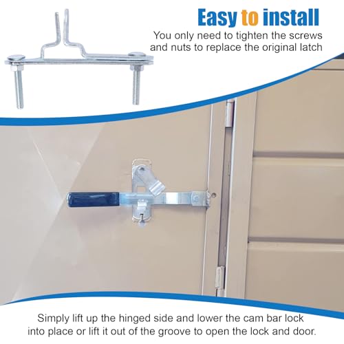 Cargo Trailer Door Latch Hasp Keeper for Ramp Padlock Race Bar Lock Handle