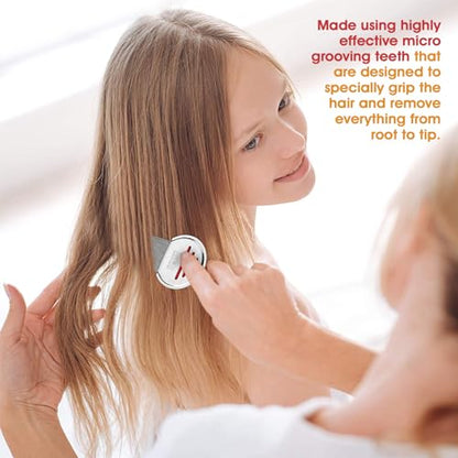 Lice Comb - (Pack of 2) Stainless Steel Comb and Effective Anti-Lice Treatment, Best Results for Children and Adults - size: 2 Unité (Lot de 1)