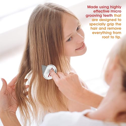 Lice Comb - (Pack of 12) Head Lice Treatment that's Individually Packaged Professional Stainless Steel Louse and Nit Combs Removes Eggs with Rounded Tips for Comfort