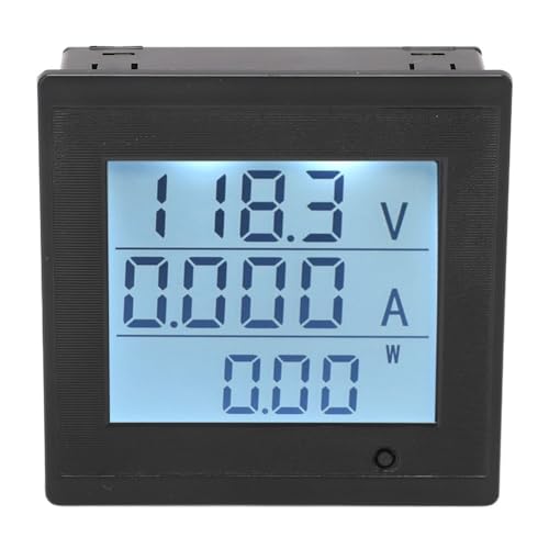 Voltmeter LCD Screen DC 6-200V 20A Power Monitor with Alarm Function Energy Meter for Voltage, Current, kWh Tracking Overload Protection(Z3-20A)