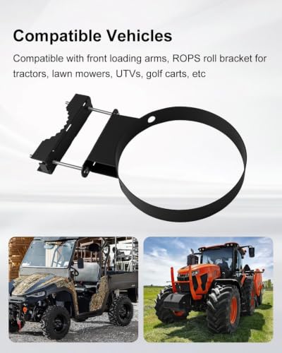 5 Gallon Bucket Holder, Heavy Duty Mount Bracket for Tractor UTV Lawn Mower - style: Round 5 Gallon Bucket Holder