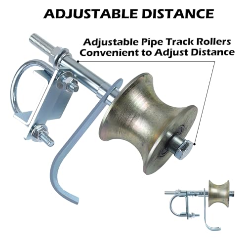 Wall Mount 6" Wheels Rolling Gate Hardware Kit | Sliding Gate Hardware | Sliding Gate Kit | Farm Gate Hardware - style: Wall Mount