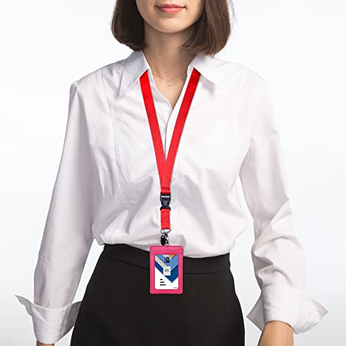 Wisdompro Office Lanyard, 5 Pack 23 inch Neck Strap Lanyard, Watermelon Red - color: 5pack Watermelon Red
