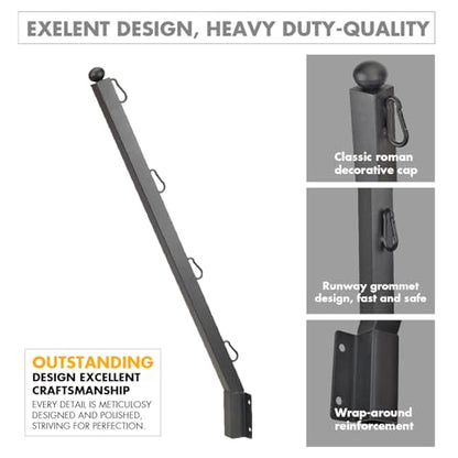 6-Pack 31.5" Fence Post Extender Heavy Duty Barbed Wire Extension Arm - color: Set 6, size: 25 Degree