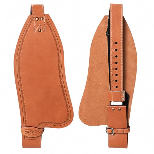 HILASON Leather Saddle Replacement Fender Pair with Hobble Straps, Genuine Skirting Leather Stirrup Leathers, 2 Inch Wide - color: Oiled