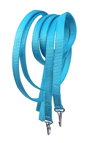 CHALLENGER Cob Size Western English Horse Riding Nylon Halter Bridle Combo Reins Blue 60111SB-C - color: Sky Blue/Cob
