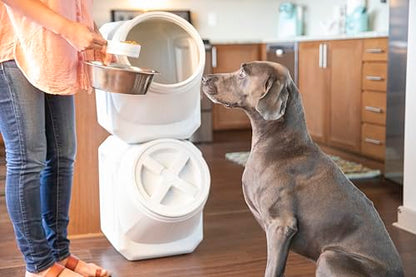 Vittles Vault Traditional Dog and Cat Food Container + Scoop, Gray, 60lbs - size: 60 Pounds