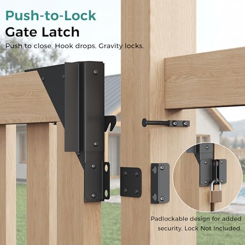 Sliding Gate Hardware Kit, Anti-Sag Wooden Gate Corner Bracket & Roll Wheel