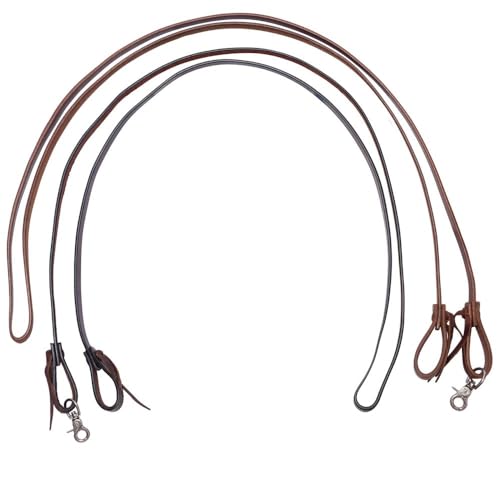 Schneiders Double S Harness Leather Roping Rein | Durable & Versatile for Western Riding | Easily Convertible to Lead Rope