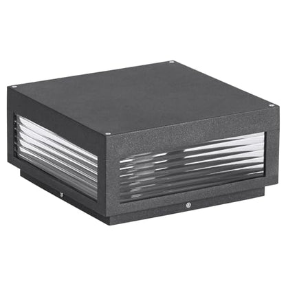 Glass Post Lights Hard Wired, IP54 Waterproof Pillar Lights - size: 11.8"L×11.8"W×5.5"H