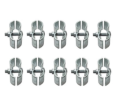 10 Set Chain Link Fence Panel Clamps 1-3/8" Dog Kennel Panel Clamp for Round Pipe Panel Frame