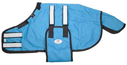 Derby Originals Mini Horse & Foal Winter Turnout Blanket – Reflective, No-Hardware Design, 600D Waterproof Outer, 150g Insulation, 170T Lining, Adjustable Fit, 1-Year Warranty (Hurricane Blue, Medium) - color: Hurricane Blue
