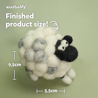 Woolbuddy Needle Felting Starter Kit (Sheep) for Adults with Tool & Guide - color: Sheep