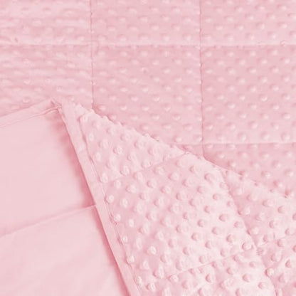 ALANSMA Reversible Weighted Blanket for All Season, Luxury Velvet, Warm and Cool, Adult Pink 7Lb Weighted Blanket, Enjoy Sleeping Anywhere(Pink,40"x60" 7lbs) - color: Pink, size: 40''x60'' 7lbs